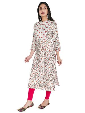 floral straight kurta - 16822746 - Standard Image - 2