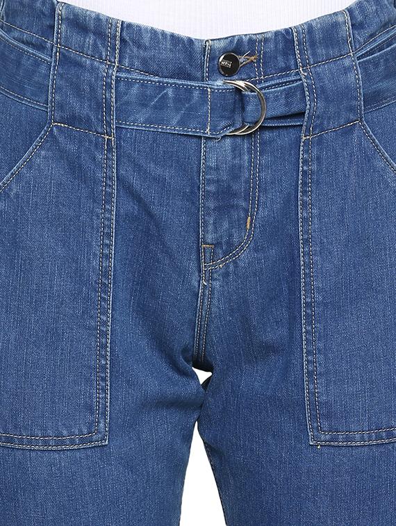 high rise stone washed jeans - 16823095 - Zoom Image - 5