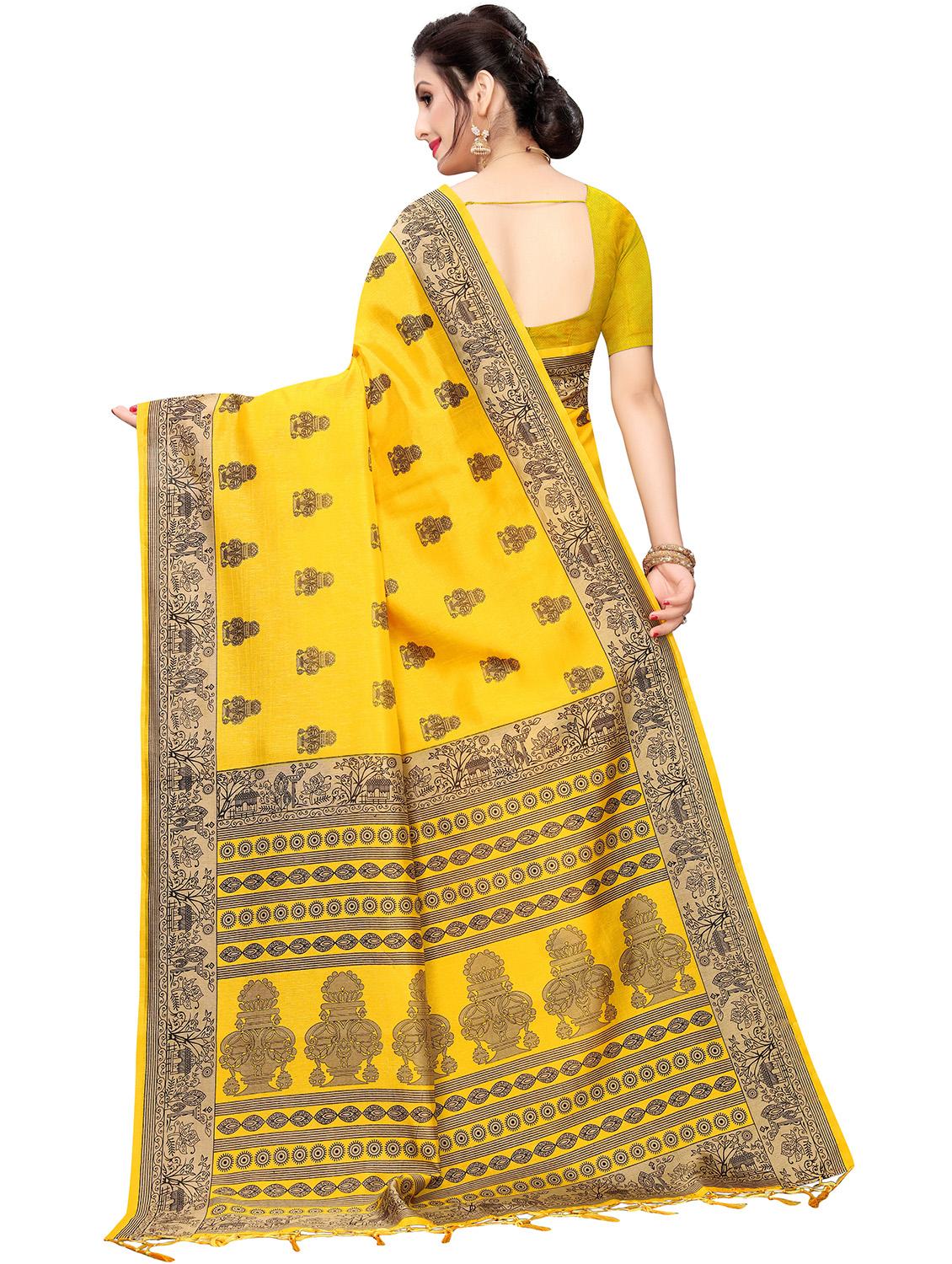 printed mysore silk saree with blouse - 16823583 - Zoom Image - 2