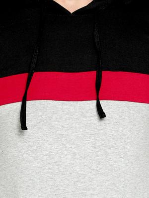 grey color block t-shirt - 16823660 - Standard Image - 5