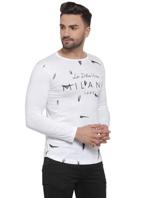 white typographic print t-shirt - 16824911 - Standard Image - 2