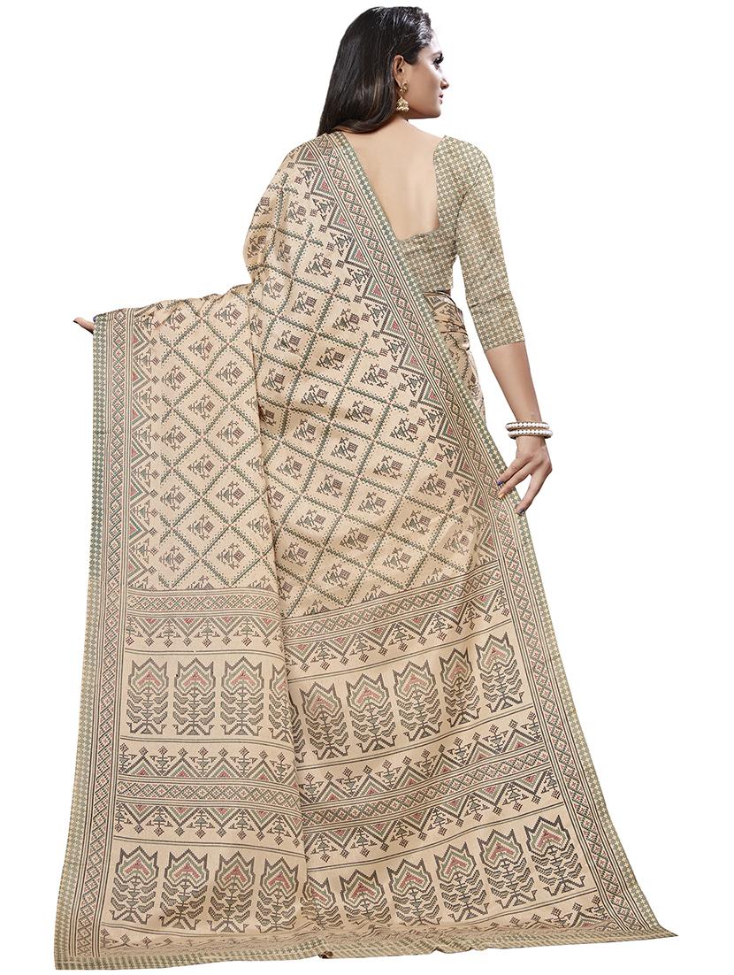 check printed saree with blouse - 16826462 - Zoom Image - 2