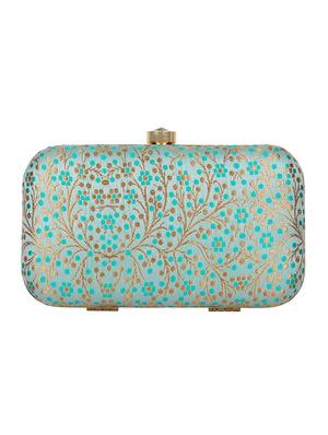 green silk box clutch - 16828264 - Standard Image - 2