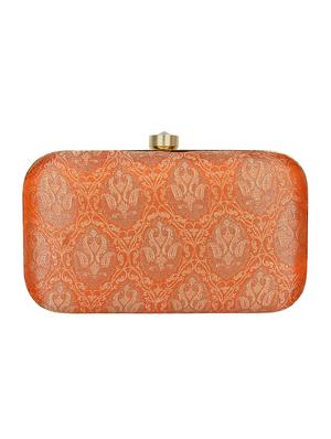 orange silk box clutch - 16828269 - Standard Image - 2