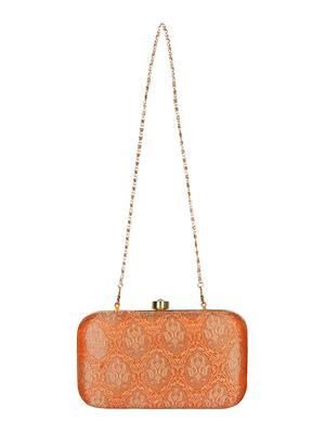 orange silk box clutch - 16828269 - Standard Image - 5