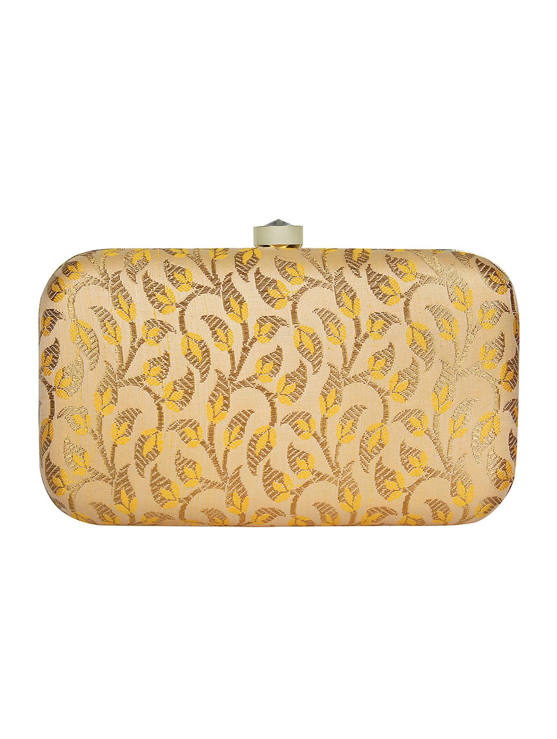 yellow silk box clutch - 16828270 - Zoom Image - 2