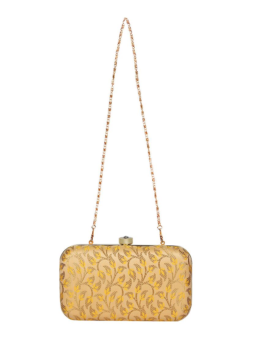 yellow silk box clutch - 16828270 - Zoom Image - 5