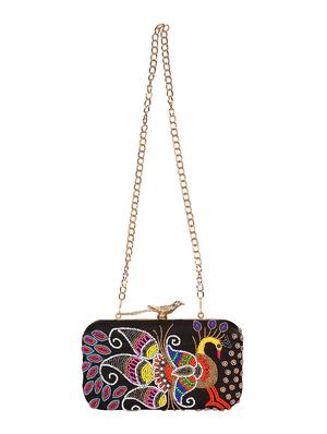 black silk box clutch - 16828274 - Standard Image - 5