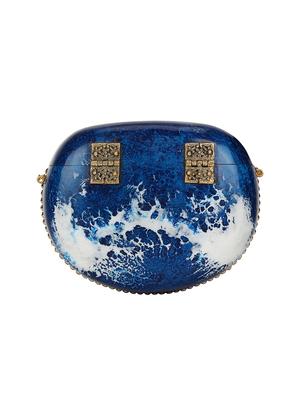 blue metal box clutch - 16828285 - Standard Image - 2