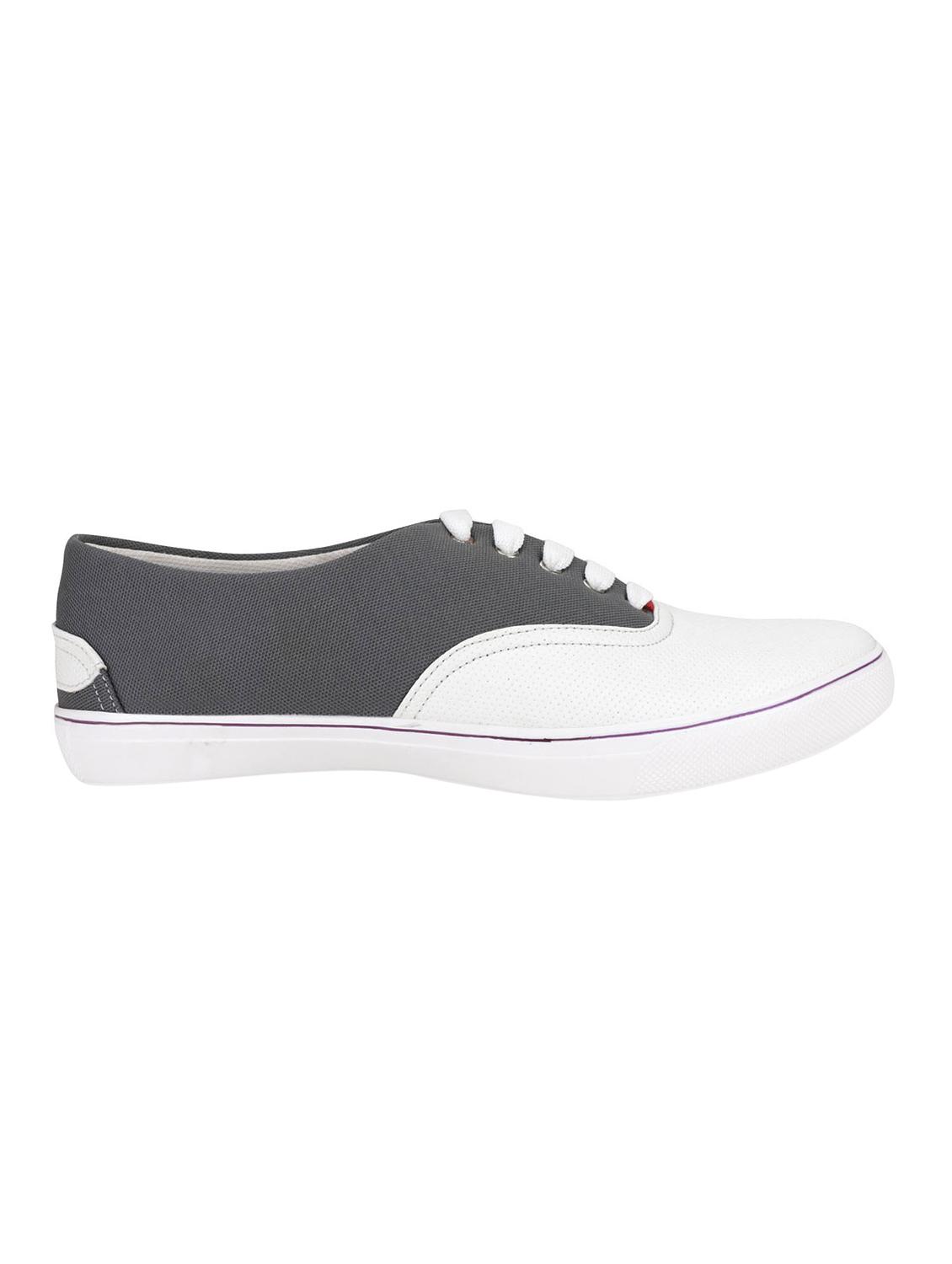 grey canvas lace up sneakers - 16829498 - Zoom Image - 2