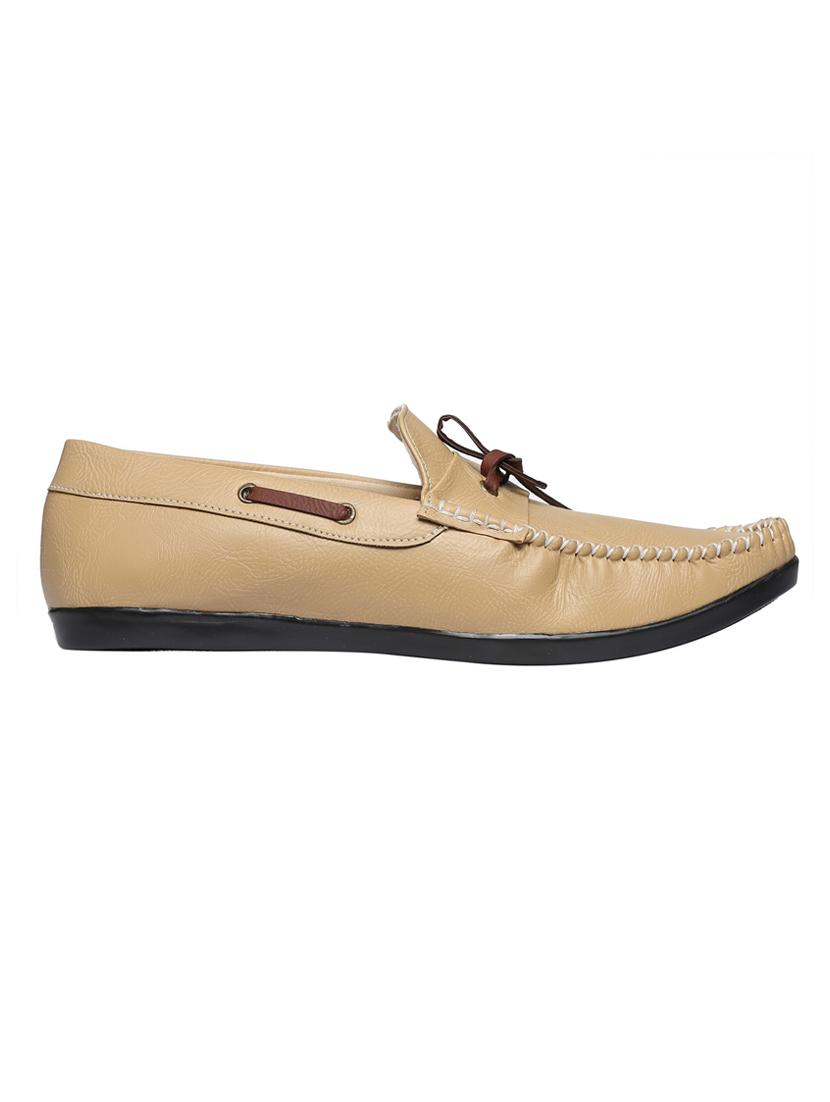 beige leatherette slip on loafers - 16829501 - Zoom Image - 2