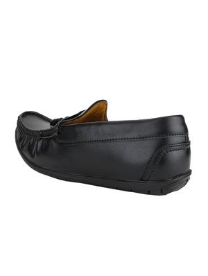 black leatherette slip on loafers - 16829509 - Standard Image - 2