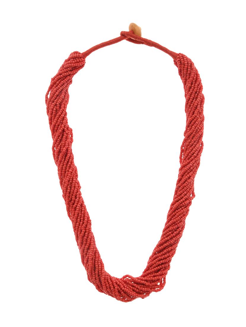 red metal long necklace - 16829896 - Zoom Image - 2