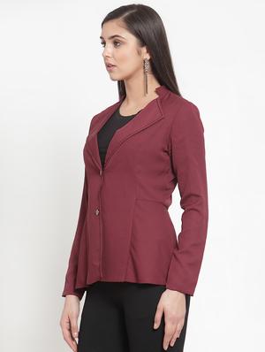 lapel neck a-line blazer - 16830229 - Standard Image - 2