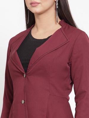 lapel neck a-line blazer - 16830229 - Standard Image - 5