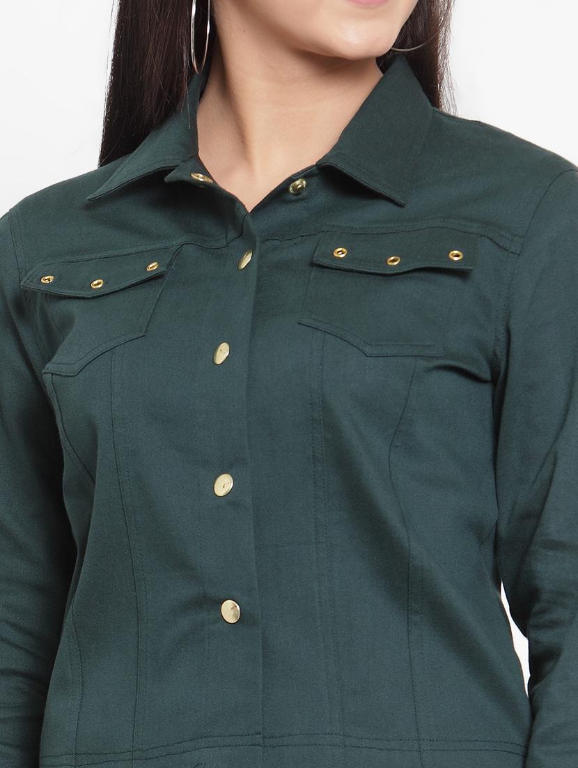 metallic tape cropped denim jacket - 16830234 - Zoom Image - 5
