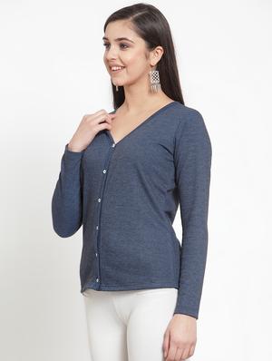v-neck slate grey cardigan - 16830249 - Standard Image - 2
