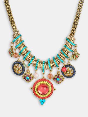 multi colored metal chain necklace - 16830765 - Standard Image - 2