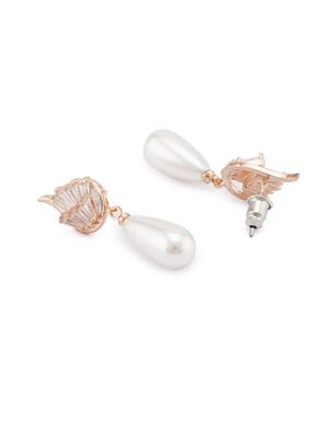 white metal drop earring - 16831226 - Standard Image - 2
