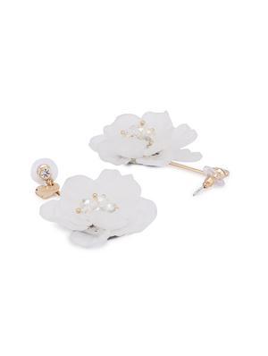 silver metal drop earring - 16831426 - Standard Image - 2