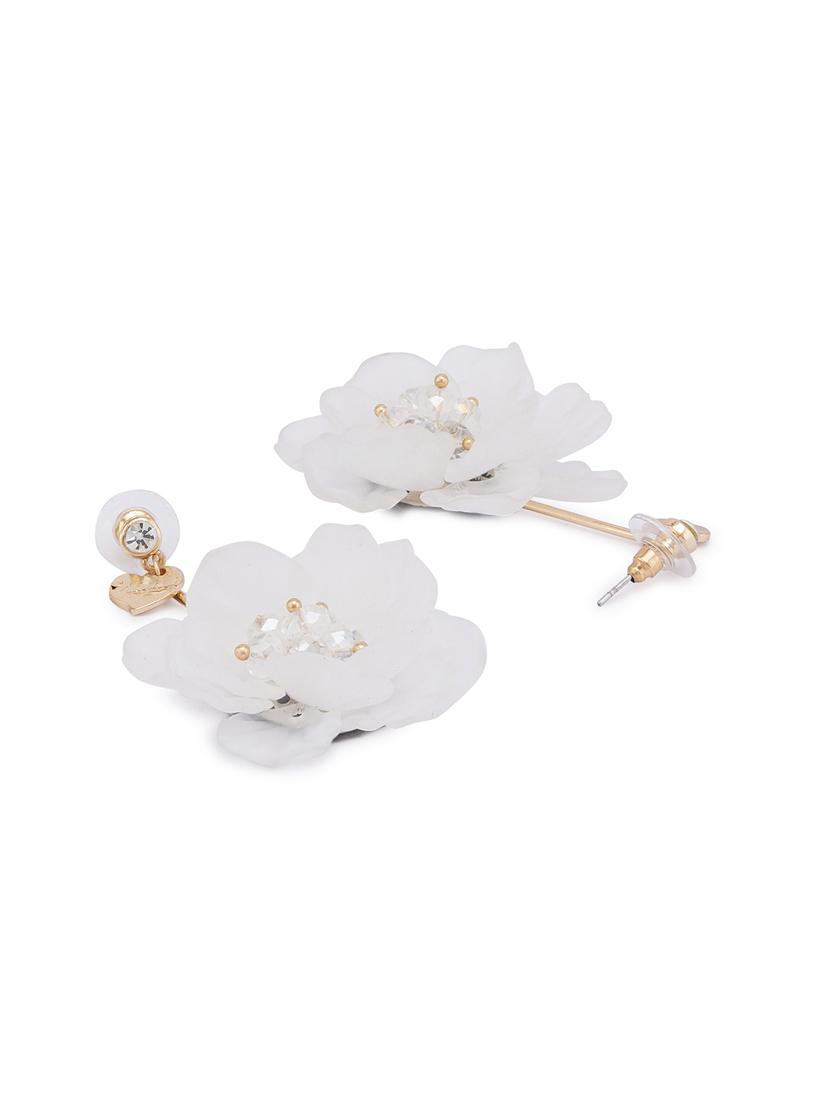 silver metal drop earring - 16831426 - Zoom Image - 2