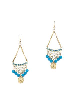 blue metal drop earring - 16831792 - Standard Image - 2