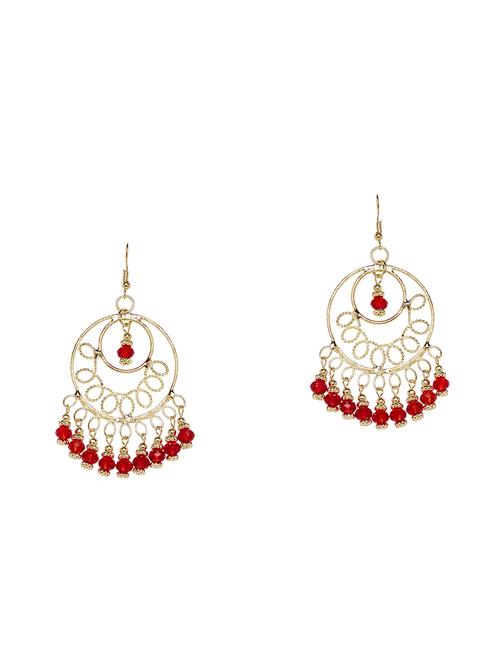 red metal drop earring - 16831955 - Standard Image - 1