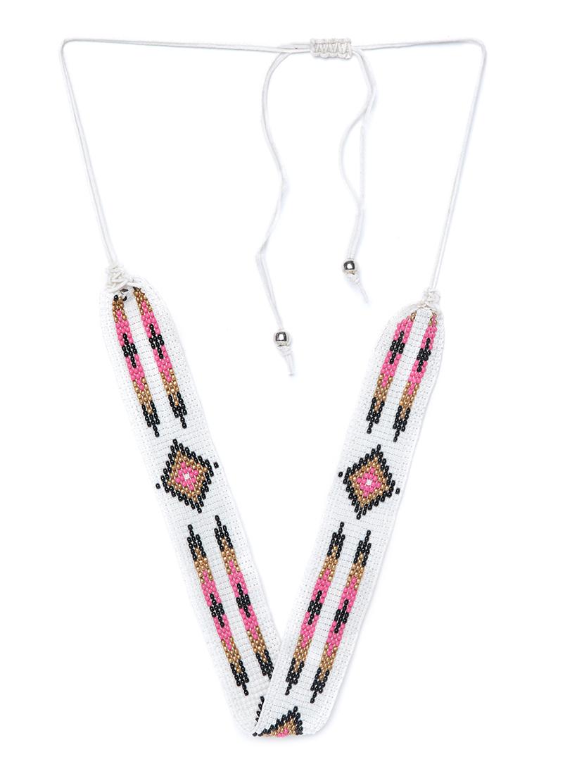 multi colored metal choker necklace - 16831976 - Zoom Image - 2