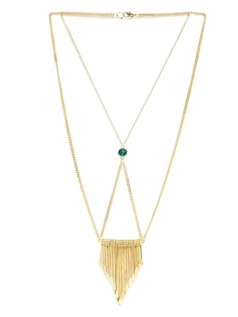 gold metal choker necklace - 16831987 - Zoom Image - 2