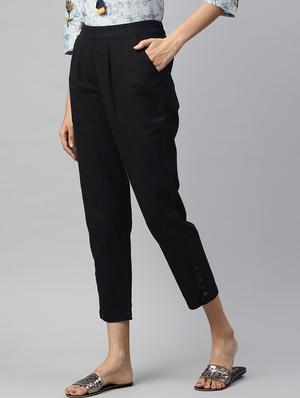 solid straight tapered pant - 16833294 - Standard Image - 2
