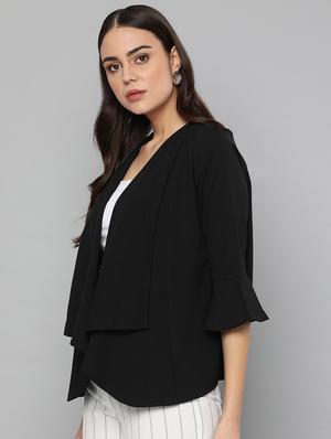 flute sleeves waterfall neck shrug - 16834536 - Standard Image - 2