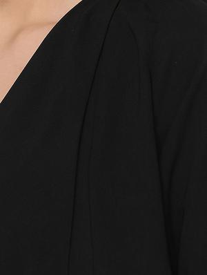 flute sleeves waterfall neck shrug - 16834536 - Standard Image - 5