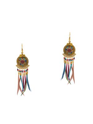 multi colored metal drop earring - 16834726 - Standard Image - 2
