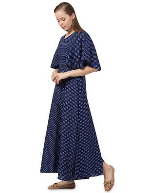bell sleeved polka dot maxi dress - 16836673 - Standard Image - 2