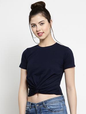 twist detail crop top - 16837406 - Standard Image - 2