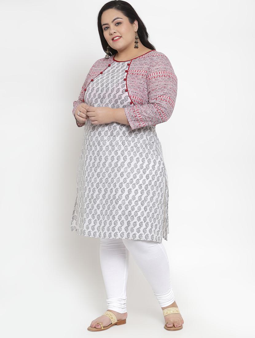 printed layered kurta - 16838081 - Zoom Image - 2