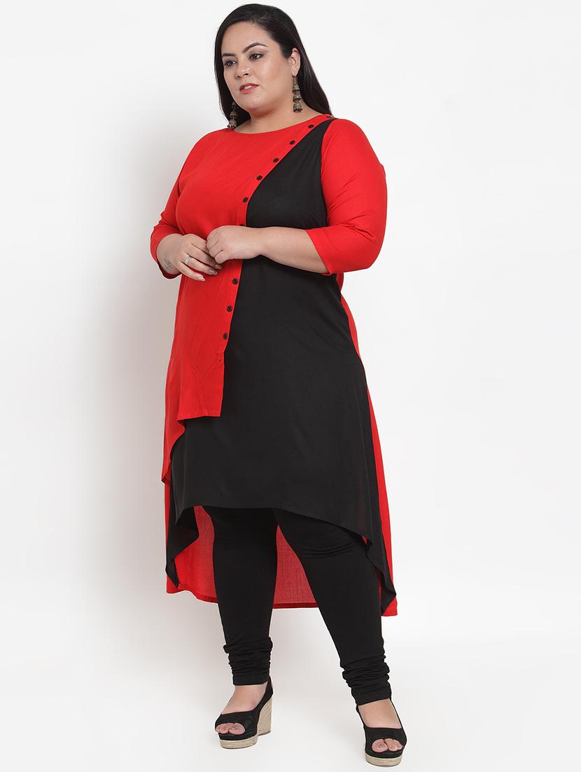 solid high-low kurta - 16838095 - Zoom Image - 2