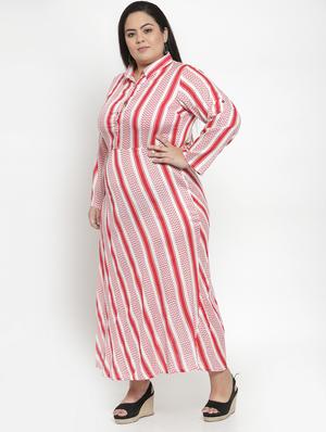 chevron striped maxi plus dress - 16838226 - Standard Image - 2