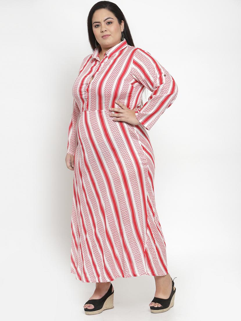 chevron striped maxi plus dress - 16838226 - Zoom Image - 2