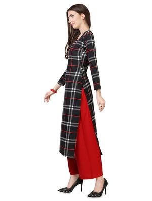 checks kurta palazzo set - 16839912 - Standard Image - 2