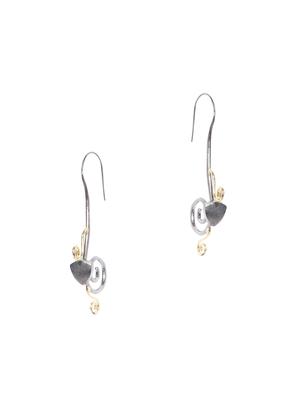 silver brass drop earring - 16840514 - Standard Image - 2