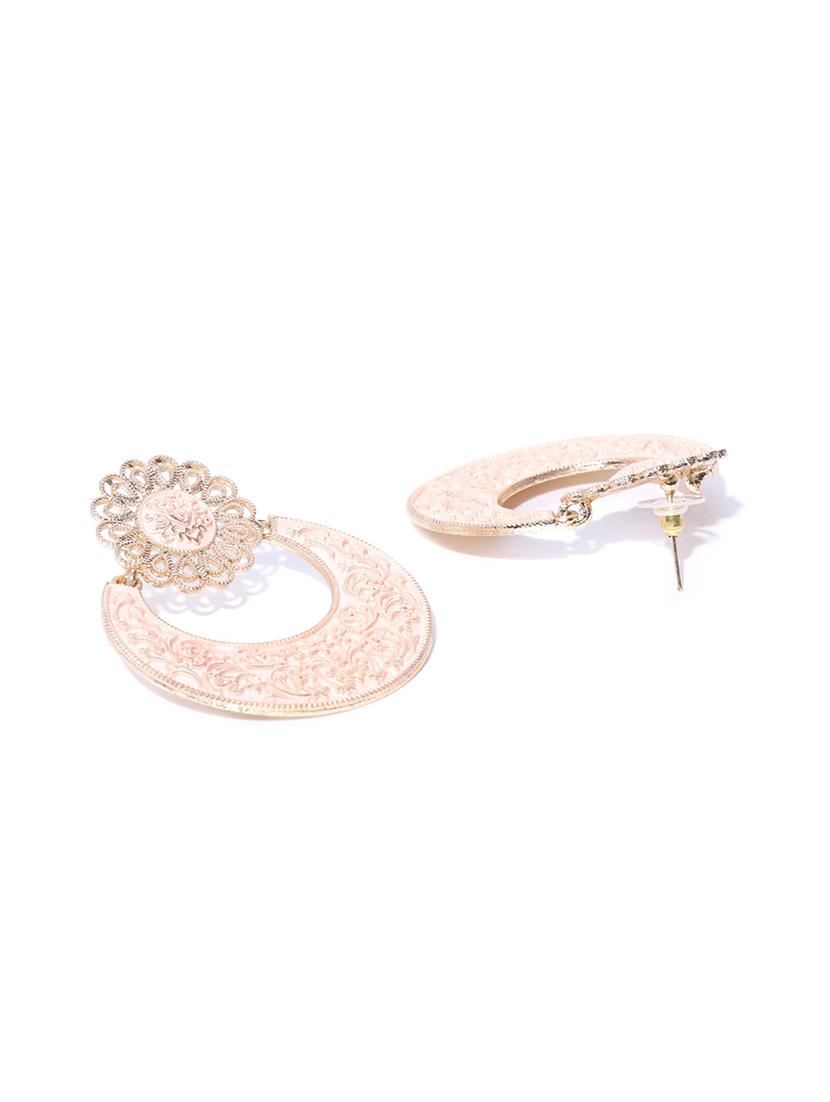 orange brass chandballi earring - 16840651 - Zoom Image - 2