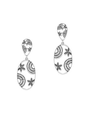 silver brass drop earring - 16840712 - Standard Image - 2