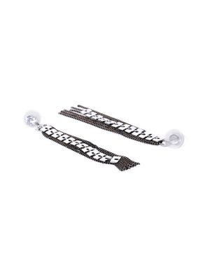 silver brass drop earring - 16840740 - Standard Image - 2