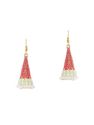 red brass drop earring - 16840751 - Standard Image - 2