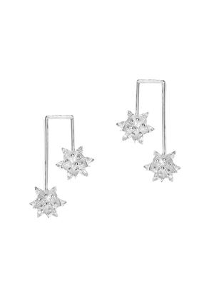silver brass drop earring - 16840847 - Standard Image - 2