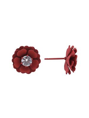 red metal studs earring - 16841825 - Standard Image - 2