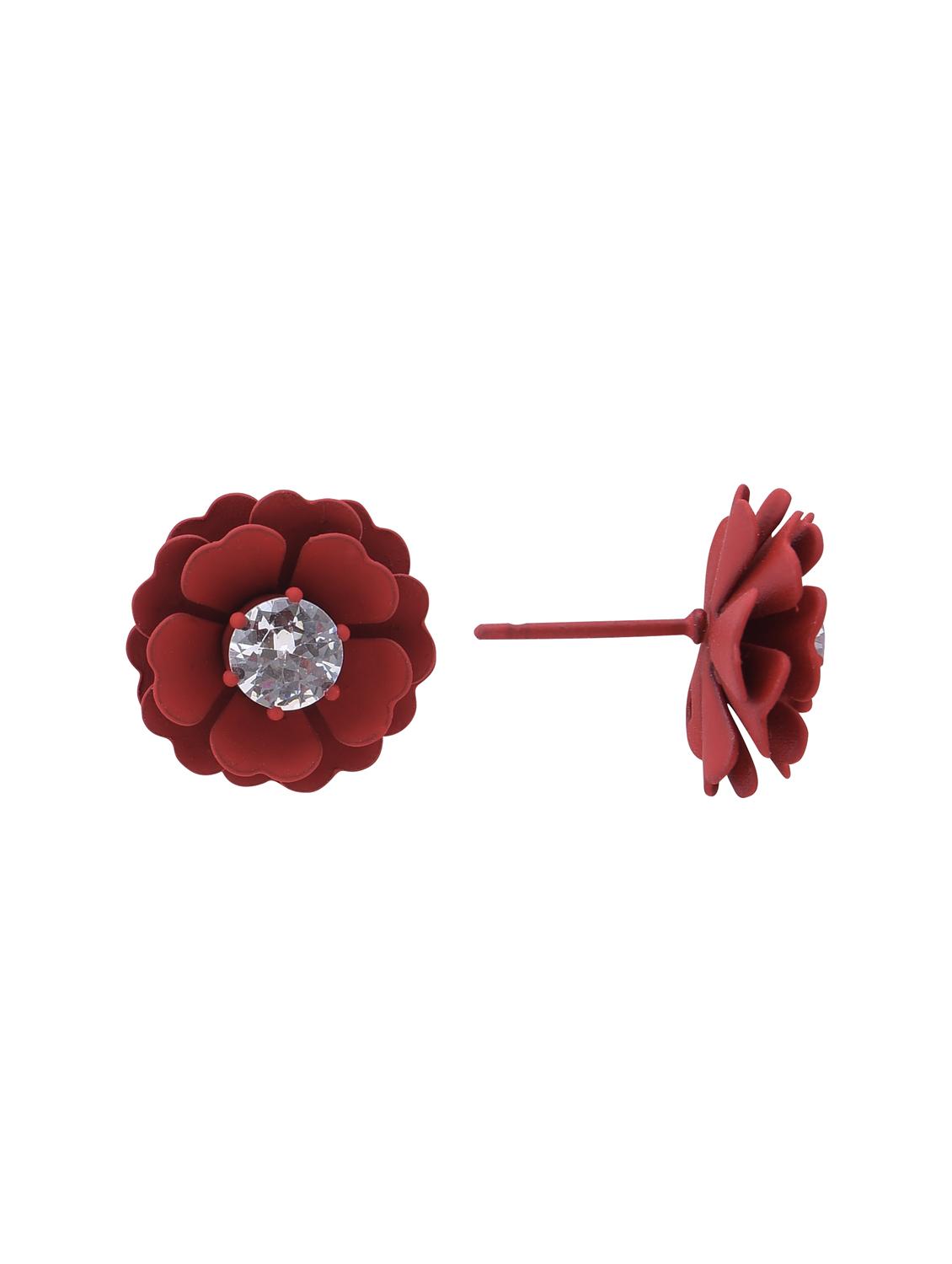 red metal studs earring - 16841825 - Zoom Image - 2