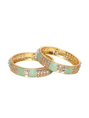 green gold tone brass bangle - 16842382 - Standard Image - 2