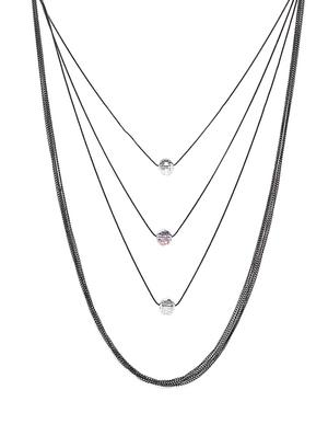 black metal chain necklace - 16842490 - Standard Image - 2